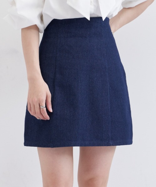 VANNIE U（ヴァニーユー）の「ハイウエストデニムミニスカート/インパン付き（デニムスカート・レディース・ブルー/ナチュラル・FREE）」の21枚目の写真