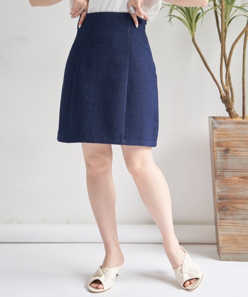 VANNIE U（ヴァニーユー）の「ハイウエストデニムミニスカート/インパン付き（デニムスカート・レディース・ブルー/ナチュラル・FREE）」の9枚目の写真