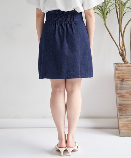 VANNIE U（ヴァニーユー）の「ハイウエストデニムミニスカート/インパン付き（デニムスカート・レディース・ブルー/ナチュラル・FREE）」の11枚目の写真