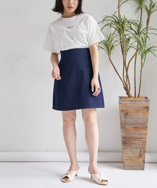 VANNIE U（ヴァニーユー）の「ハイウエストデニムミニスカート/インパン付き（デニムスカート・レディース・ブルー/ナチュラル・FREE）」の13枚目の写真