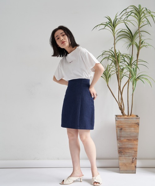 VANNIE U（ヴァニーユー）の「ハイウエストデニムミニスカート/インパン付き（デニムスカート・レディース・ブルー/ナチュラル・FREE）」の18枚目の写真