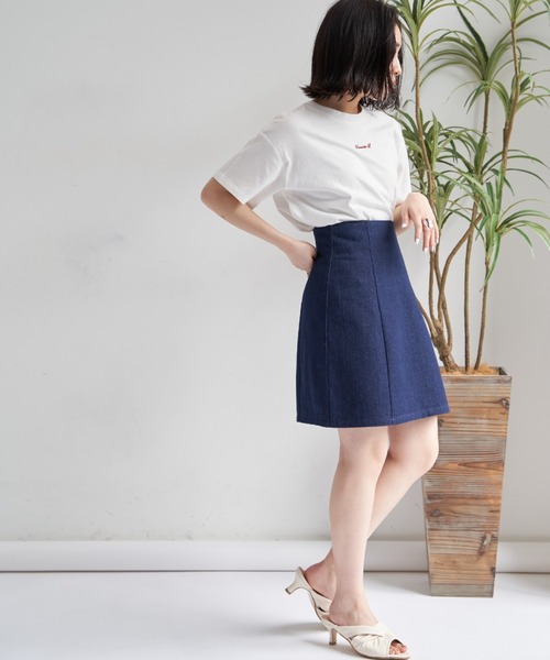 VANNIE U（ヴァニーユー）の「ハイウエストデニムミニスカート/インパン付き（デニムスカート・レディース・ブルー/ナチュラル・FREE）」の15枚目の写真