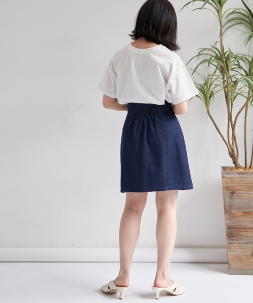 VANNIE U（ヴァニーユー）の「ハイウエストデニムミニスカート/インパン付き（デニムスカート・レディース・ブルー/ナチュラル・FREE）」の16枚目の写真