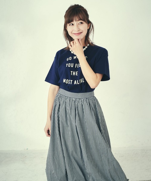 LAYMEE(レイミー)の「Mily balloon skirt / ミリーバルーンスカート 【水野佐彩×LAYMEE第2弾コラボレーションアイテム】(スカート・レディース・ピンク/ネイビー/チェック・FREE)」の6枚目の写真