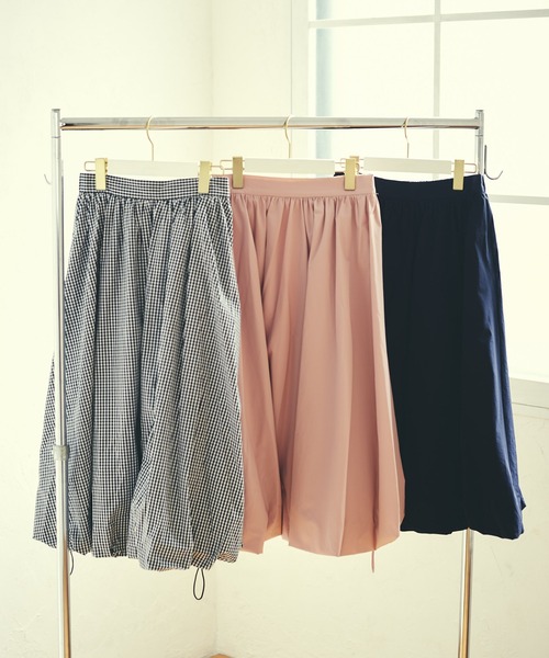 LAYMEE(レイミー)の「Mily balloon skirt / ミリーバルーンスカート 【水野佐彩×LAYMEE第2弾コラボレーションアイテム】(スカート・レディース・ピンク/ネイビー/チェック・FREE)」の8枚目の写真