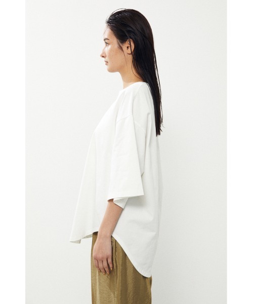 BLACK BY MOUSSY(ブラックバイマウジー)の「wide sleeve t-shirt(ワイドスリーブTシャツ)(Tシャツ/カットソー・レディース・ホワイト/ベージュ/ライトグリーン/レッド/ブラック・FREE)」の14枚目の写真