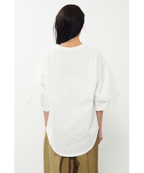 BLACK BY MOUSSY(ブラックバイマウジー)の「wide sleeve t-shirt(ワイドスリーブTシャツ)(Tシャツ/カットソー・レディース・ホワイト/ベージュ/ライトグリーン/レッド/ブラック・FREE)」の15枚目の写真