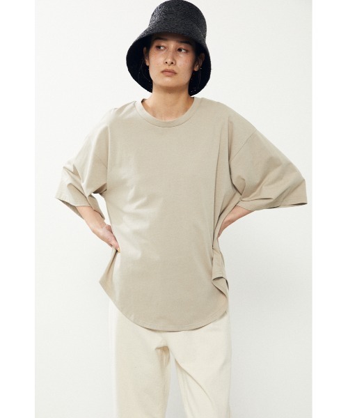 BLACK BY MOUSSY(ブラックバイマウジー)の「wide sleeve t-shirt(ワイドスリーブTシャツ)(Tシャツ/カットソー・レディース・ホワイト/ベージュ/ライトグリーン/レッド/ブラック・FREE)」の21枚目の写真