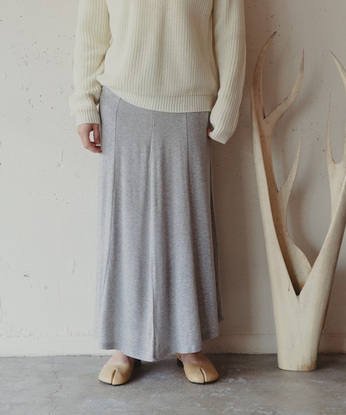 Kari & lili(カウリアンドリィリィ)の「easy skirt(スカート・レディース・ピンク/ライトグレー・FREE)」の5枚目の写真