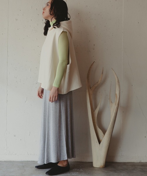 Kari & lili(カウリアンドリィリィ)の「easy skirt(スカート・レディース・ピンク/ライトグレー・FREE)」の11枚目の写真