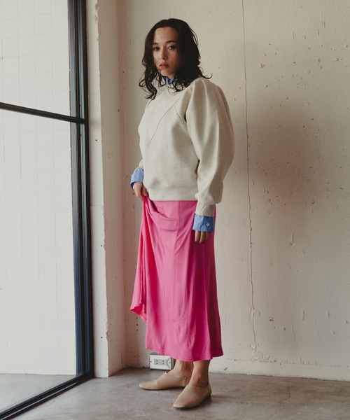 Kari & lili(カウリアンドリィリィ)の「easy skirt(スカート・レディース・ピンク/ライトグレー・FREE)」の18枚目の写真