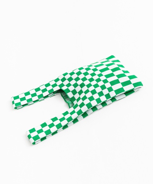 Ressaca（レサーカ）の「フラッグチェック ニット トートバッグ マルシェバッグ（トートバッグ・レディース・ブラック/イエロー/グリーン/ベージュ/ピンク/ブルー・FREE）」の16枚目の写真