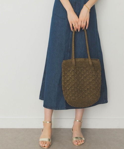 RODE SKO（ロデスコ）の「ペーパーショルダートートバッグ（トートバッグ・レディース・グレー/カーキ/ナチュラル・ONE）」の8枚目の写真