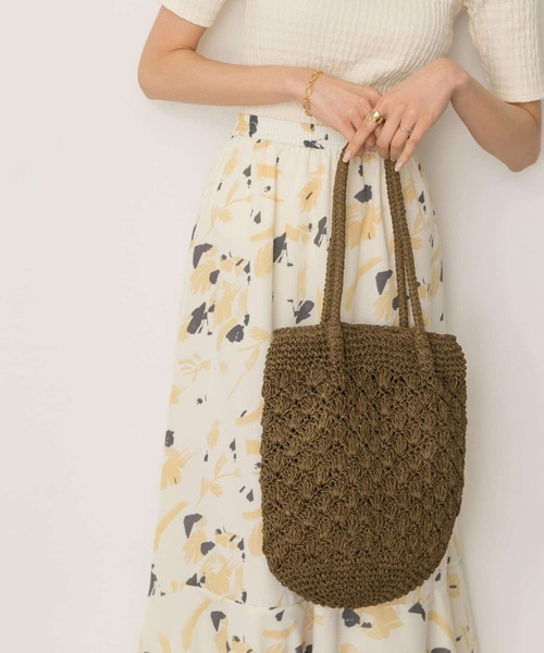 RODE SKO（ロデスコ）の「ペーパーショルダートートバッグ（トートバッグ・レディース・グレー/カーキ/ナチュラル・ONE）」の10枚目の写真