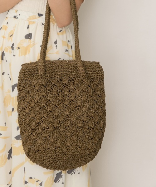 RODE SKO（ロデスコ）の「ペーパーショルダートートバッグ（トートバッグ・レディース・グレー/カーキ/ナチュラル・ONE）」の11枚目の写真