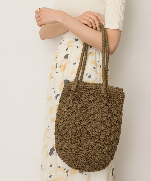 RODE SKO（ロデスコ）の「ペーパーショルダートートバッグ（トートバッグ・レディース・グレー/カーキ/ナチュラル・ONE）」の12枚目の写真