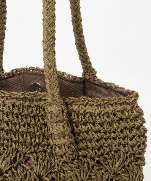 RODE SKO（ロデスコ）の「ペーパーショルダートートバッグ（トートバッグ・レディース・グレー/カーキ/ナチュラル・ONE）」の20枚目の写真