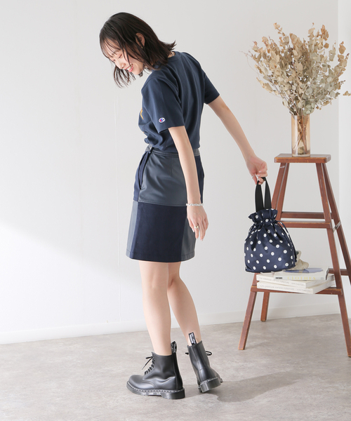 JOINT WORKS（ジョイントワークス）の「J-テクスチャーミックスミニスカート（スカート・レディース・ネイビー/ブラウン・SMALL/MEDIUM）」の8枚目の写真