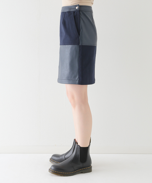 JOINT WORKS（ジョイントワークス）の「J-テクスチャーミックスミニスカート（スカート・レディース・ネイビー/ブラウン・SMALL/MEDIUM）」の10枚目の写真