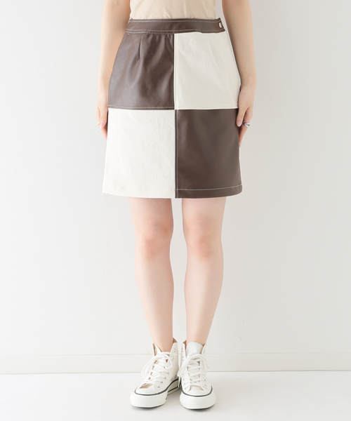 JOINT WORKS（ジョイントワークス）の「J-テクスチャーミックスミニスカート（スカート・レディース・ネイビー/ブラウン・SMALL/MEDIUM）」の20枚目の写真
