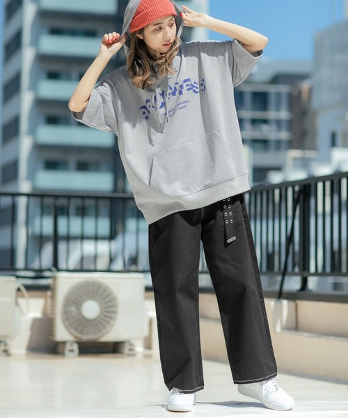 PBLIM(ページボーイリム)の「【PAGEBOYLIM】リッタイロゴフーディ(パーカー・レディース・ブラック/グレー・MEDIUM/LARGE)」の6枚目の写真