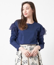 en recre（アンレクレ）の「【Nouque】袖フリルカットソー（Tシャツ/カットソー）」