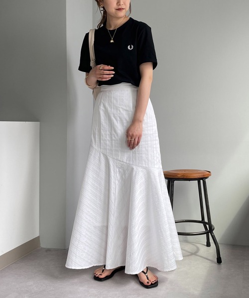 CAPRICIEUX LE'MAGE(カプリシューレマージュ)の「【FRED PERRY/フレッドペリー】ワンポイントTシャツ(Tシャツ/カットソー・レディース・ホワイト/ブラック・SMALL)」の9枚目の写真