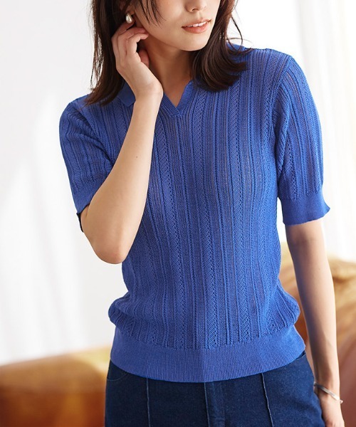 リネンタッチポロニット（ニット/セーター）｜Pierrot（ピエロ