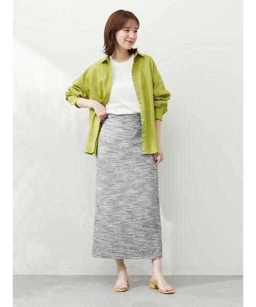 Green Parks(グリーンパークス)の「汗染み防止 クルーネックTシャツ(Tシャツ/カットソー・レディース・イエロー/ブルー/ベージュ/グリーン/ダークグレー/オフホワイト・S/M)」の13枚目の写真