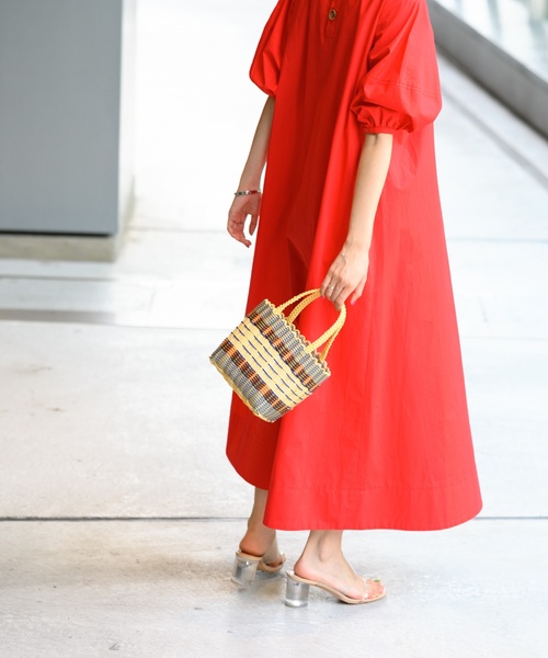 U by SPICK&SPAN SELECT（ユーバイスピックアンドスパンセレクト）の「【SCONI(スコーニ)】 MINI BASKET STANDARD（ハンドバッグ・レディース・ブラウン/ブルー・FREE）」の3枚目の写真