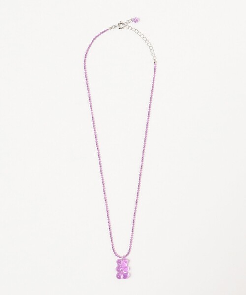 Ray BEAMS（レイビームス）の「カラーボール チャーム クマ ネックレス（ネックレス・レディース・ミント/レッド/ピンク/ライトブルー/オレンジ/パープル/イエロー・ONE SIZE）」の9枚目の写真