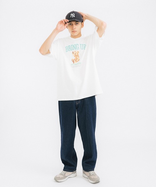Ressaca(レサーカ)の「カレッジロゴ ベアー プリント ワンポイント刺繍 Tシャツ(Tシャツ/カットソー・メンズ・ホワイト/アッシュグレー/ブラック/グリーン・M/L)」の15枚目の写真