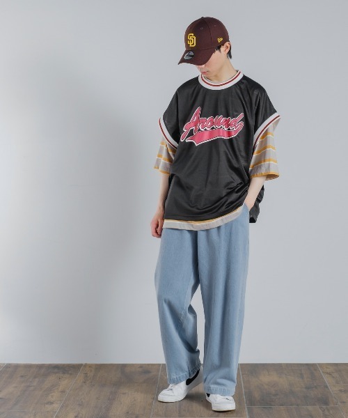 improves（インプローブス）の「メッシュ スタジアムロゴ プリント ベスト シャツ（ベスト・メンズ・ブラック/パープル/グリーン・MEDIUM/LARGE/X-LARGE）」の12枚目の写真