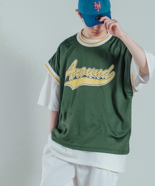 improves（インプローブス）の「メッシュ スタジアムロゴ プリント ベスト シャツ（ベスト・メンズ・ブラック/パープル/グリーン・MEDIUM/LARGE/X-LARGE）」の7枚目の写真