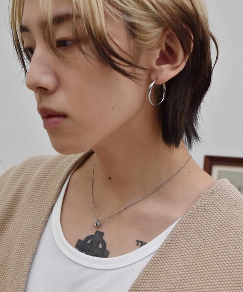 LHME（エルエイチエムイー）の「LHME プランプドロップネックレス/サージカルステンレス316L（金属アレルギー対応）（ネックレス・レディース・シルバー/ゴールド・45cm）」の4枚目の写真