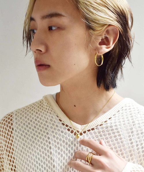 LHME（エルエイチエムイー）の「LHME プランプドロップネックレス/サージカルステンレス316L（金属アレルギー対応）（ネックレス・レディース・シルバー/ゴールド・45cm）」の6枚目の写真