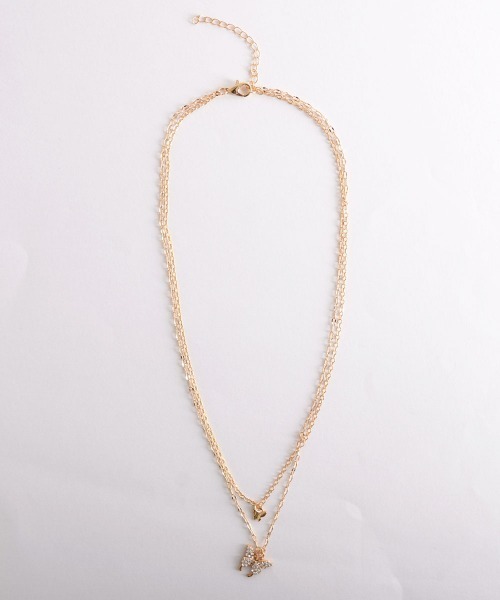 VIBGYOR Women（ヴィブジョー　ウィメン）の「【float】2連 バタフライ チャーム ネックレス（ネックレス・レディース・シルバー/ゴールド/ゴールド系・FREE）」の8枚目の写真