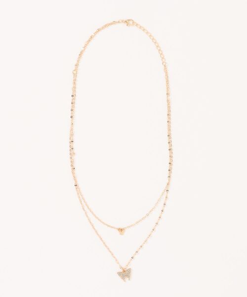 VIBGYOR Women（ヴィブジョー　ウィメン）の「【float】2連 バタフライ チャーム ネックレス（ネックレス・レディース・シルバー/ゴールド/ゴールド系・FREE）」の14枚目の写真