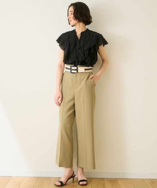 ANAYI(アナイ)の「ライトローンスタンドラッフルブラウス(シャツ/ブラウス・レディース・ホワイト/ブラック/グリーン/サックスブルー・38/36)」の10枚目の写真