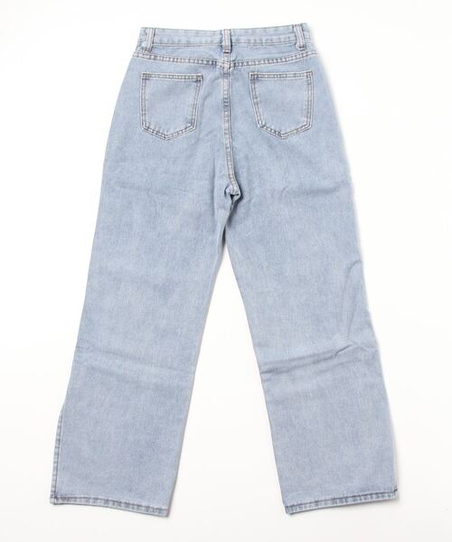 Auntie Rosa(アンティローザ)の「スリットストレートデニムパンツ(デニムパンツ・レディース・ブルー・MEDIUM/LARGE)」の4枚目の写真