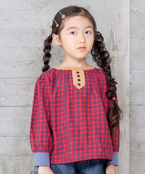 RAGMART（ラグマート）の「プリントブラウス（Tシャツ/カットソー・キッズ・ブラック/レッド/サックスブルー・110cm/100cm/120cm/130cm）」の3枚目の写真