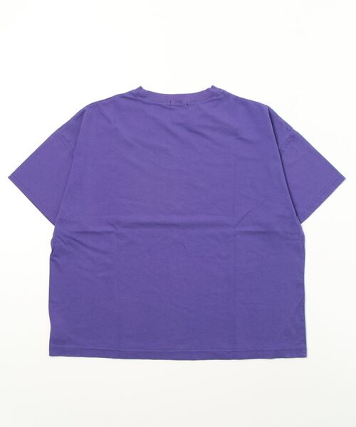 MANASTASH（マナスタッシュ）の「MANASTASH/マナスタッシュ　カレッジプリントティー（Tシャツ/カットソー・レディース・ホワイト/パープル/グリーン・F）」の4枚目の写真