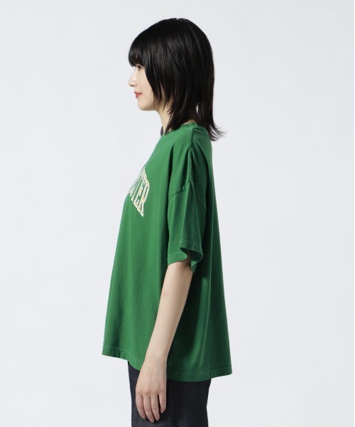 MANASTASH（マナスタッシュ）の「MANASTASH/マナスタッシュ　カレッジプリントティー（Tシャツ/カットソー・レディース・ホワイト/パープル/グリーン・F）」の11枚目の写真