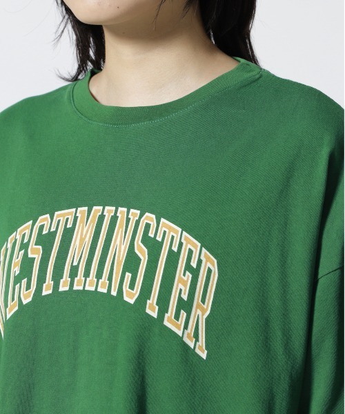 MANASTASH（マナスタッシュ）の「MANASTASH/マナスタッシュ　カレッジプリントティー（Tシャツ/カットソー・レディース・ホワイト/パープル/グリーン・F）」の13枚目の写真