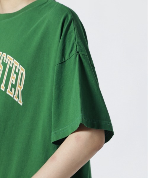 MANASTASH（マナスタッシュ）の「MANASTASH/マナスタッシュ　カレッジプリントティー（Tシャツ/カットソー・レディース・ホワイト/パープル/グリーン・F）」の15枚目の写真