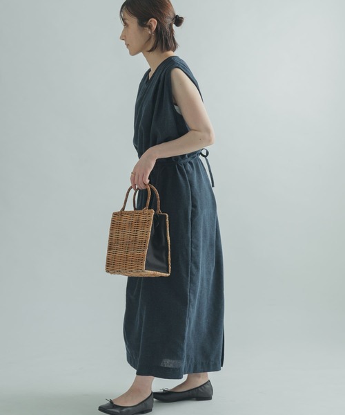 FORK&SPOON(フォークアンドスプーン)の「FORK&SPOON ウエストマークワンピース(ワンピース・レディース・ネイビー/グリーン系その他・1)」の9枚目の写真