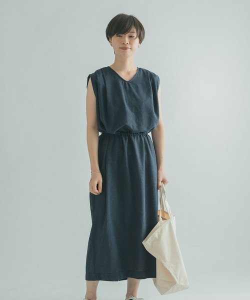 FORK&SPOON(フォークアンドスプーン)の「FORK&SPOON ウエストマークワンピース(ワンピース・レディース・ネイビー/グリーン系その他・1)」の21枚目の写真