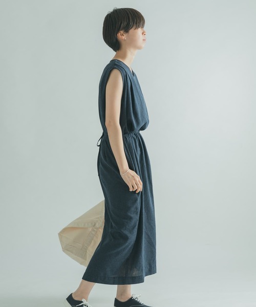 FORK&SPOON(フォークアンドスプーン)の「FORK&SPOON ウエストマークワンピース(ワンピース・レディース・ネイビー/グリーン系その他・1)」の3枚目の写真