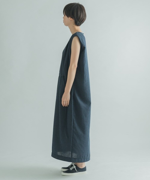 FORK&SPOON(フォークアンドスプーン)の「FORK&SPOON ウエストマークワンピース(ワンピース・レディース・ネイビー/グリーン系その他・1)」の13枚目の写真