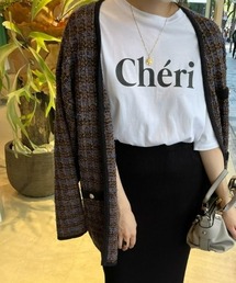 RIVE DROITE | 女性らしいロゴがアクセント/CheriハーフスリーブTシャツ(Tシャツ/カットソー)